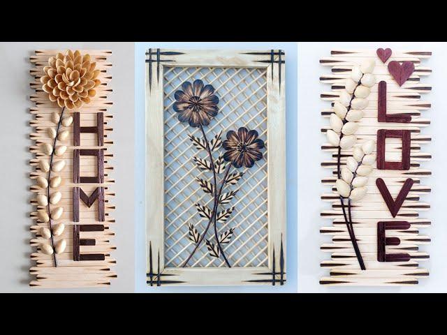 3 Amazing Wall Hanging Home Decor Craft Ideas | Wall Hanging With Waste Wooden Spoon, Pista Shells