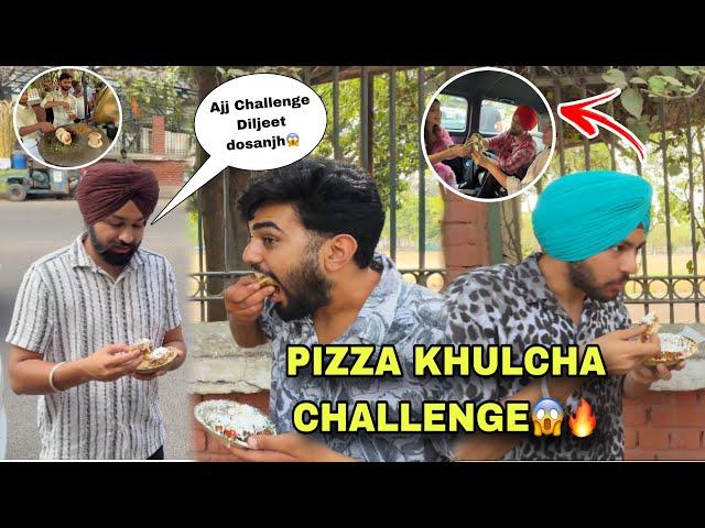 PIZZA KHULCHA CHALLENGE / STREET FOOD COMPETITION WITH FRIENDS ~ Prabh Buttar