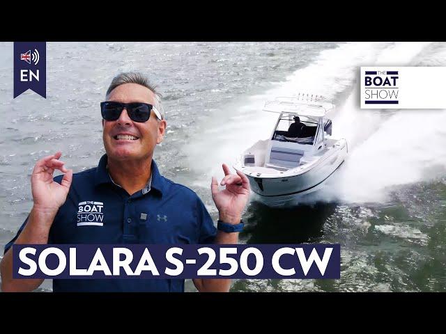 Solara S-250 Center Walkaround - Walk Around Motor Boat Review - The Boat Show