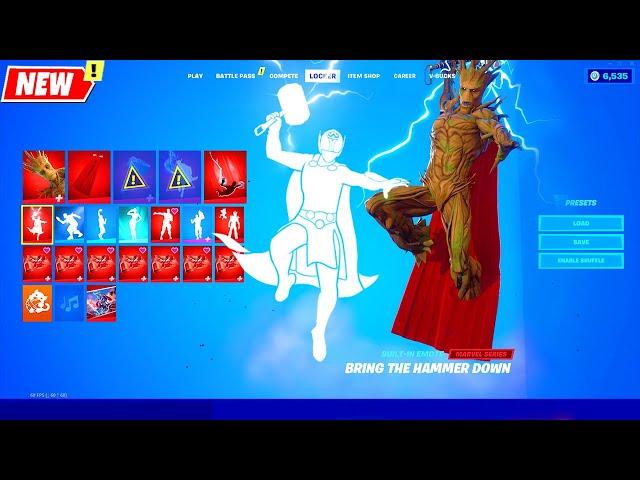 The Worthy: Thor's Mjolnir Built-in Emote on Other Fortnite Skins シ