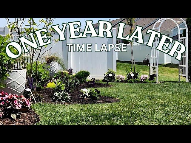 ONE YEAR LATER//DO IT YOURSELF LANDSCAPE//TIMELAPSE