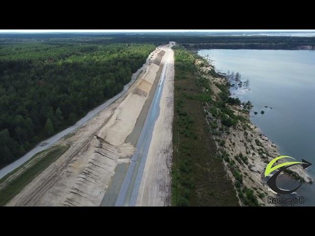 Klinger See 13.07.2024 - Bau des Zulaufgrabens für die Flutung aus der Tranitz