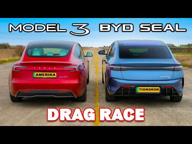 Tesla Model 3 v BYD Seal: DRAG RACE