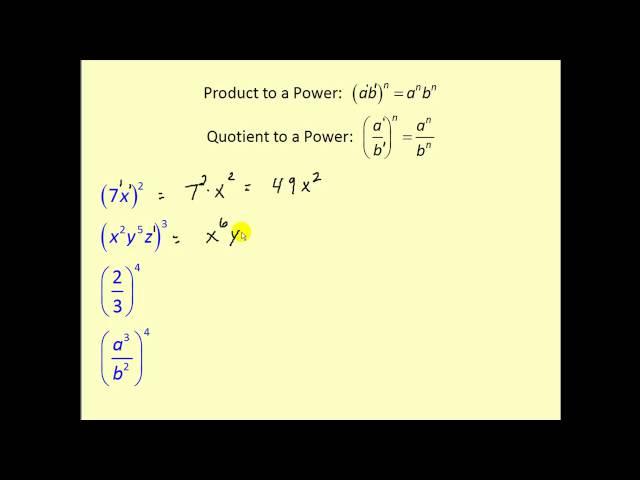 Properties of Exponents