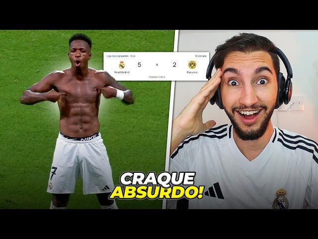 Real Madrid 5 x 2 Borussia - VINI JUNIOR MELHOR JOGADOR DO MUNDO! 