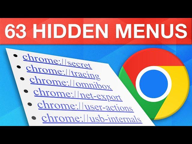 The Secret Google Chrome Menus