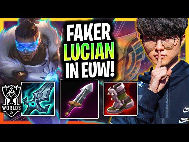 FAKER IS READY TO PLAY LUCIAN IN EUW SERVER! | T1 Faker Plays Lucian Mid vs Zed!  Season 2024