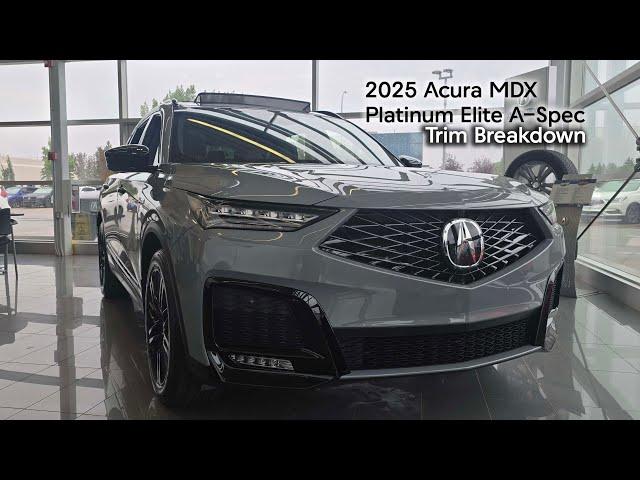 2025 Acura MDX Platinum Elite A-Spec | TRIM BREAKDOWN | West Side Acura in Edmonton Alberta