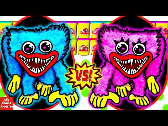 Huevos Sorpresa Gigantes de Huggy Wuggy VS Kissy Missy de Poppy Playtime  con Juguetes among us FNAF