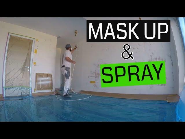 How To Mask a Room Up With Wood Floors For Spray Painting