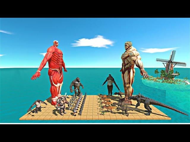 Epic Titan War | Colossol Titan vs Armored Titan | New Update - Animal Revolt Battle Simulator