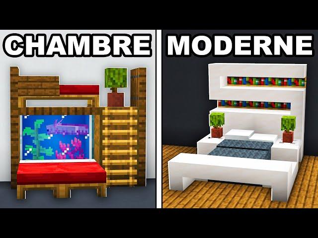 10 BUILDS HACKS pour TA CHAMBRE sur Minecraft !