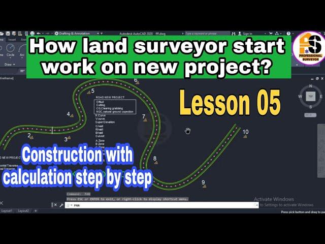 How start land surveyor their work on new project?