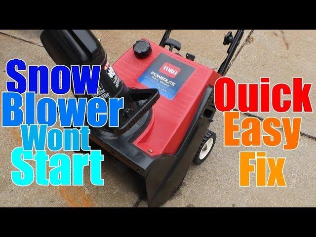 Snow Blower Repair Clogged Carburetor