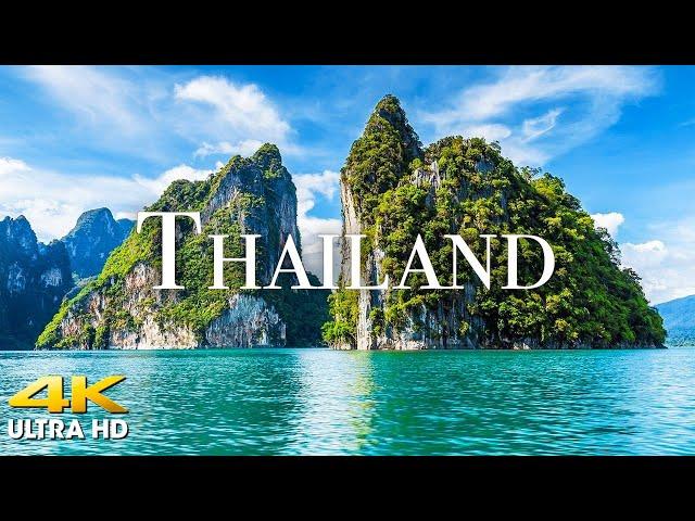 FLYING OVER THAILAND (4K UHD) Amazing Beautiful Nature Scenery with Relaxing Music for Stress Relief