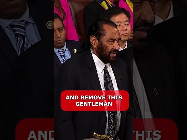 Dem Rep AL GREEN REMOVED FROM CHAMBER DURING TRUMPS SPEECH
