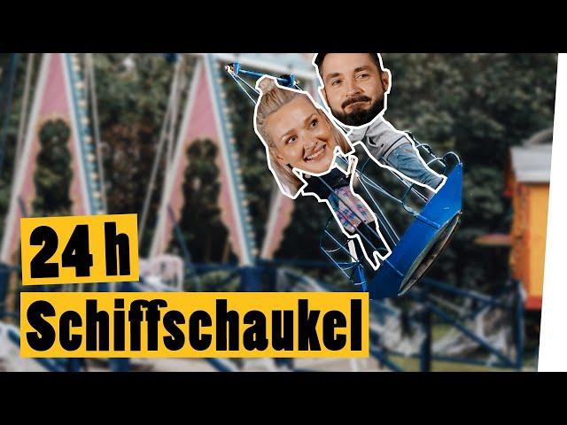 24 Stunden auf der Schiffschaukel mit Ari und Meini | Challenge Monat Finale || Das schaffst du nie!