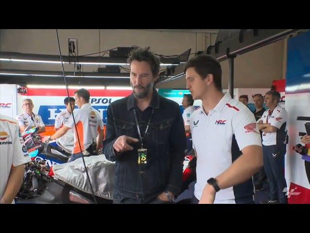 keanu reeves and girlfriend alexandra at motogp, germany