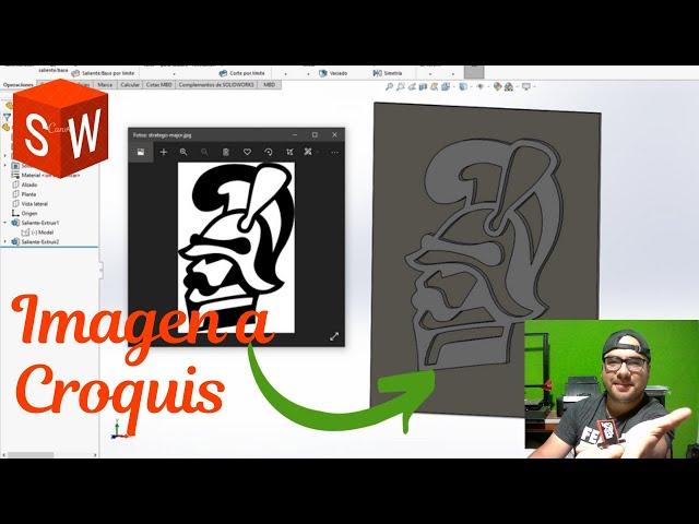 Convertir Imagen a Croquis de Solidworks