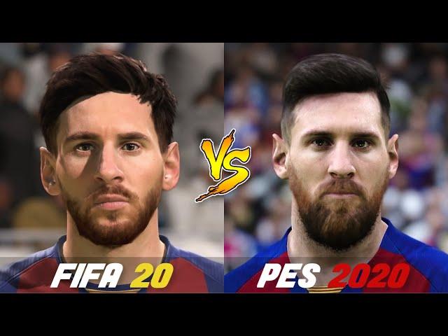 FIFA 20 Vs. PES 2020 | All Famous Player Faces | Gameplay Comparison