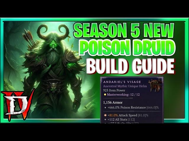 Diablo 4 Season 5 Poison Druid : Andariels Poison Landslide Build Guide (Off Meta Build)