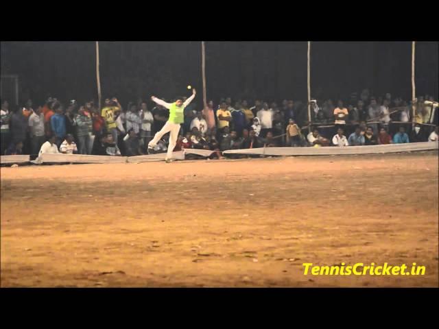 Sachin Kadam Batting in Tirupati Balaji Group Chashak 2015, Raigad, Tennis Cricket