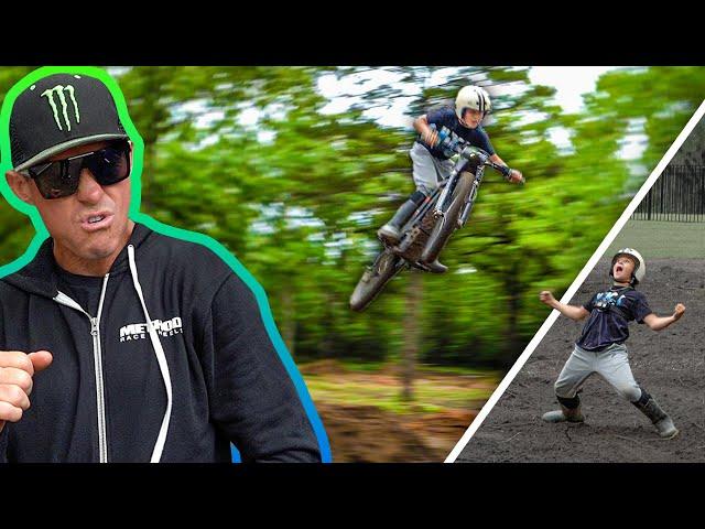 Breaking In Our New Backyard! Huge E-Bike Jumps!!