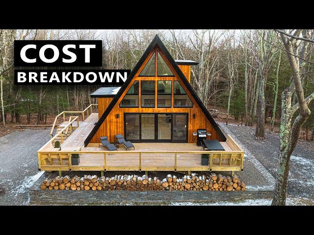 FULL CABIN COST BREAKDOWN! Modern A-Frame (DEN Outdoors A-Frame House)