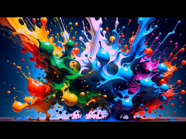 [Copyright Free] Colorful Background Video: Abstract Liquid Paint Madness - Visuals, 4K (Ultra HD)