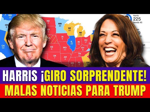 KAMALA HARRIS ¡GIRO SORPRENDENTE! IMPACTANTE MAPA ELECTORAL DE 2024