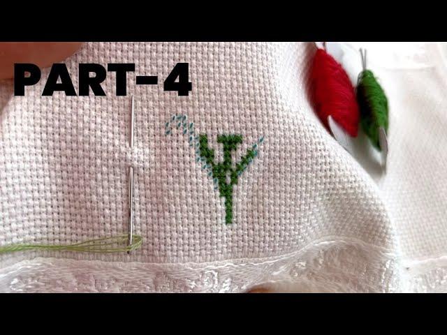 Etamin havlu işleme | Yeni başlayanlar için | cross stitch towel embroidery for beginners | Part-4 |