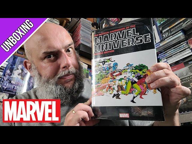 UNBOXING - OFFICIAL HANDBOOK OF MARVEL UNIVERSE DELUXE - TOUS LES HEROS PRÉSENTÉS EN DETAIL !!!