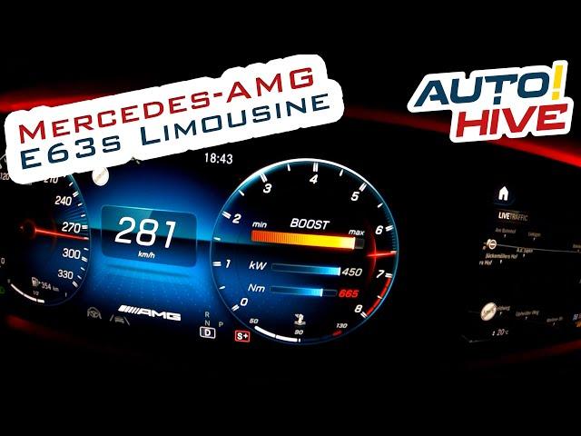 Tachovideo Mercedes-AMG E 63 S  SPEEDSHIFT 9G 0-100 kmh kph 0-60 mph Beschleunigung Acceleration