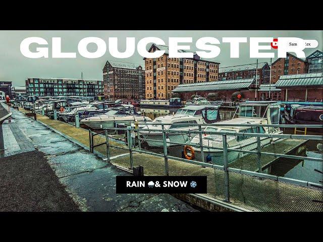 Gloucester in Rain ️ and Snow ️ | A Wintery City Walk | November 2024