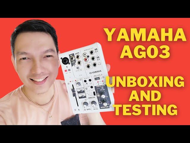 UNBOXING and TESTING of Yamaha AG03 mixing console