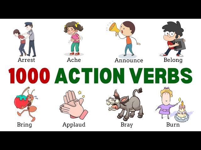 1000 Action Verbs | Common Action Verbs in English | Part 4 | English Vocabulary with Picture |