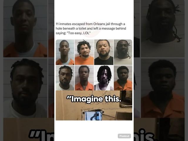 Toilet Tunnel BREAKOUT: 11 Inmates Escape, Lrave Chilling Note! #breakingnews #fyp#trending#prison