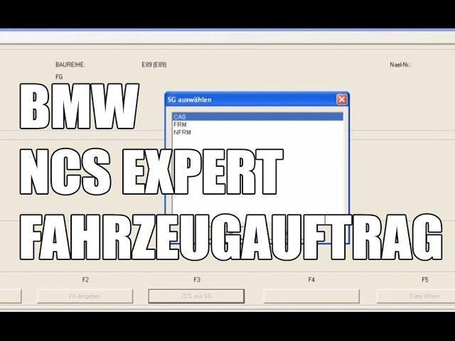 BMW NCS Expert Fahrzeugauftrag Codieren - FA schreiben mit NCS Expert