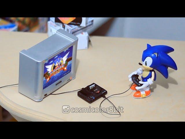 Mini megadrive (Sonic playing Sonic 1)