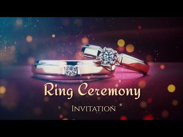 Ring ceremony invitation video editing  | Engagement Invitation Video | Engagement invitation Card