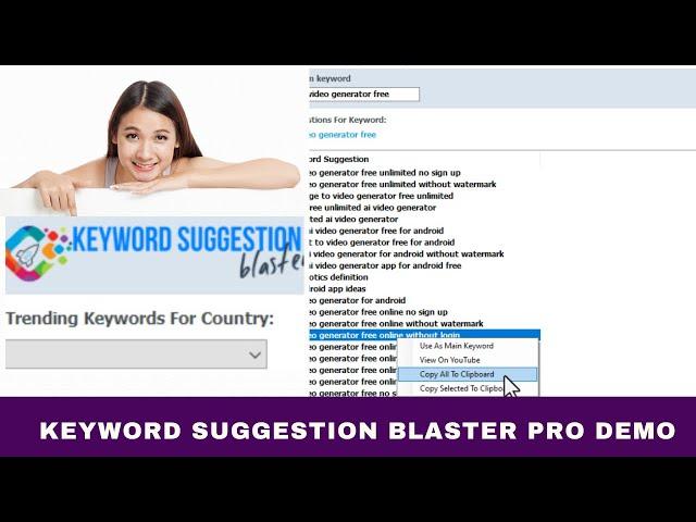 Keyword Suggestion Blaster Pro Software Tour : Unlimited Keywords for Google and YouTube Content