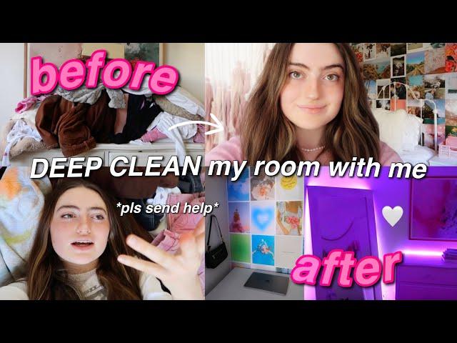 deep clean & decorate MY ROOM with me!! (this will motivate you.. lol) *pinterest + tiktok vibes*