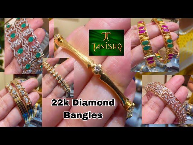 Tanishq Latest 22k 18k Diamond Bangle Designs With Price/Ruby Bangle/Diamond Bangles/Bangalore/Deeya