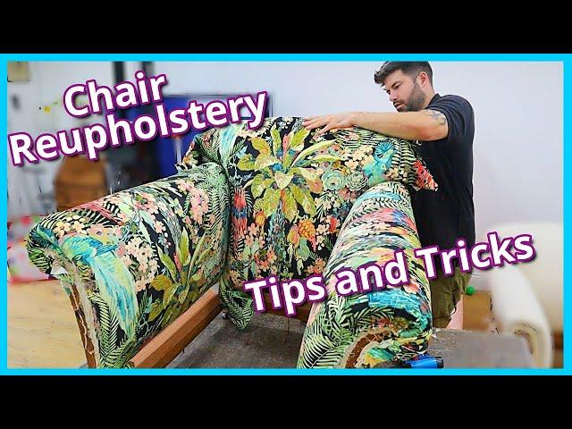 UPHOLSTERY TIPS AND TRICKS | HOW TO REUPHOLSTER A CHAIR | ARMCHAIR UPHOLSTERY | FaceliftInteriors