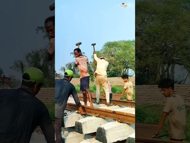 Hard Working For Modern Track Fit  #railway #train #rail #viral #shorts #trending #video #hardwork