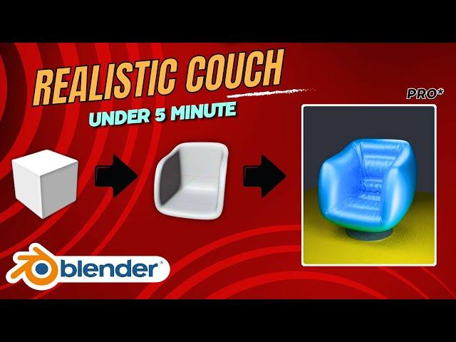 How to Make a Couch in Blender | Blender Tutorial for Beginners | Blender Modeling