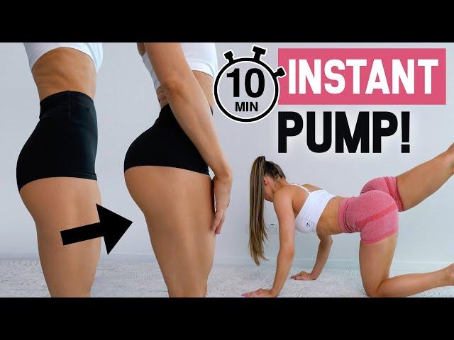 Get INSTANT BOOTY PUMP in JUST 10 MIN! - Floor Only, No Squats, No Equipment, At Home