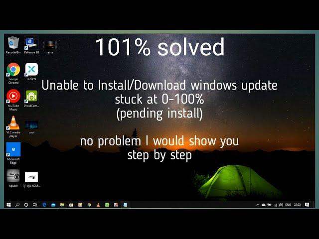 Solve Windows Update Error | Stuck at 0-100% downloading | Installation Failed | Pending Install