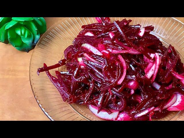 Eat in a minute! Unusually simple and delicious salad of ordinary beets!