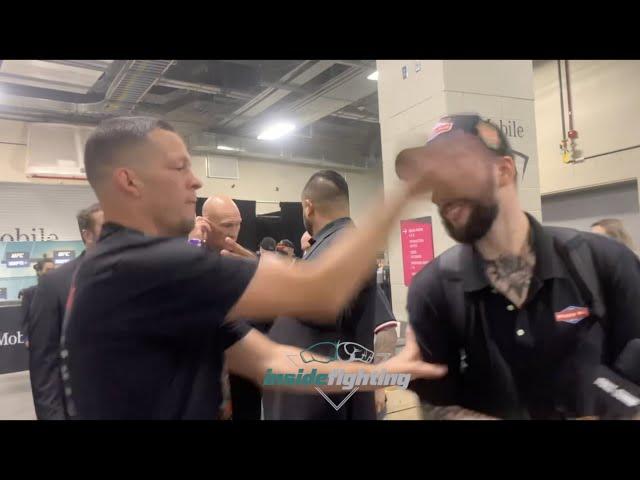 NATE DIAZ SLAPS "FULL SEND" REPORTER AT UFC 276